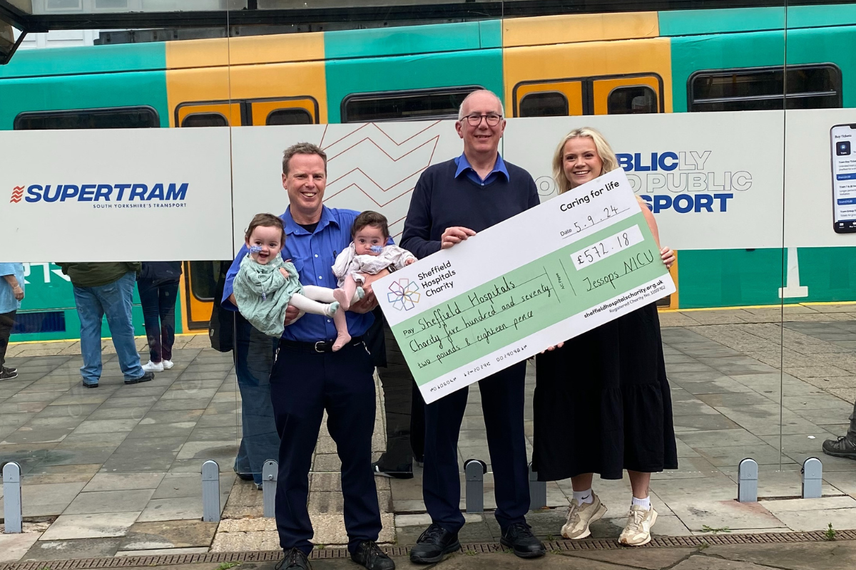 South Yorkshire Supertram raises over £570 for Sheffield Hospitals Charity after launch of new initiative ‘Tramendous Together’